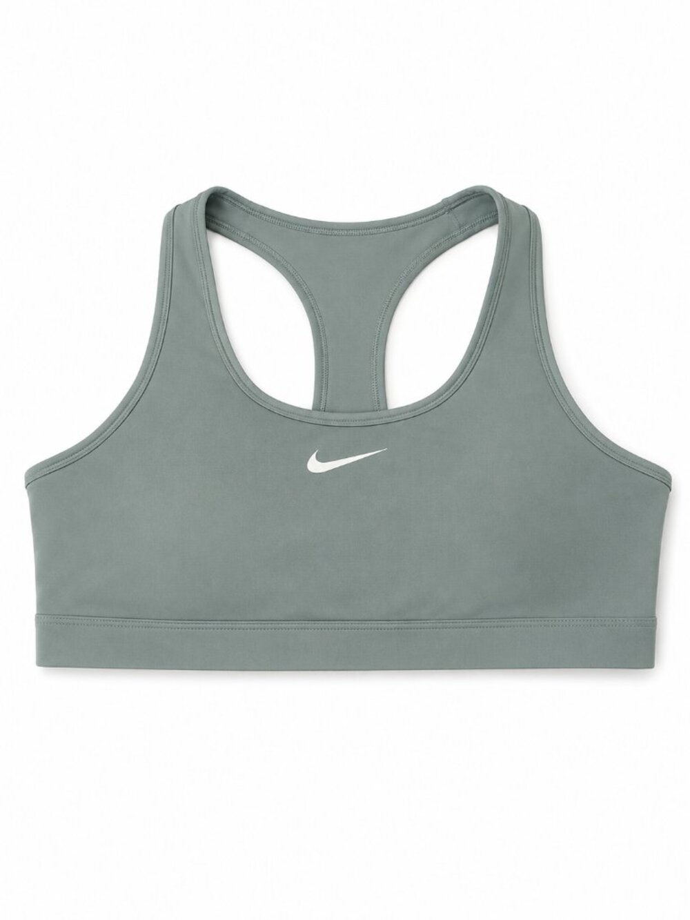 Nike Dri-FIT Gray Racerback Medium Support Sports Bra Women's Large